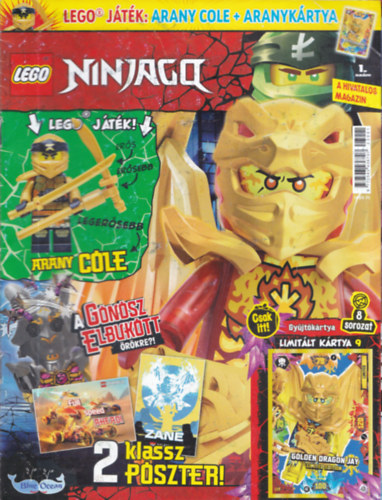 5 db Lego Ninjago jsg: Ninjago 1., 3. szm + Ninjago Legacy 1. szm + Ninjago Legacy klnkiads 1-2. szm (jtkmellklet nlkl)