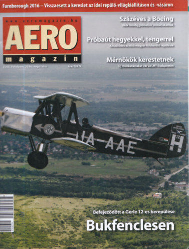 3 db Aero magazin szrvnyszm: 2016/augusztus + 2017/oktber + 2017/november