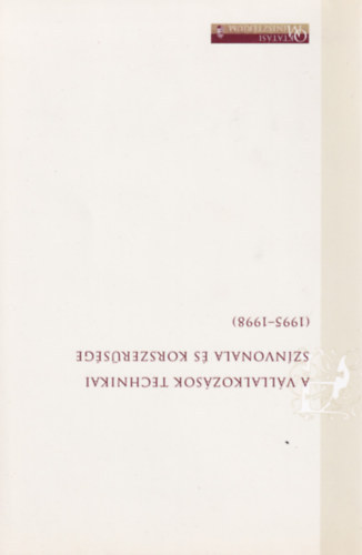 A vllalkozsok technikai sznvonala s korszersge (1995-1998)