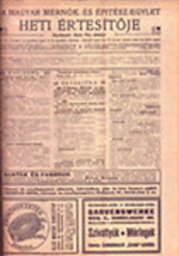 A Magyar Mrnk- s ptsz-Egylet heti rtestje 1910-es vfolyam 1-42. szmok (Teljes vfolyam, egybektve)