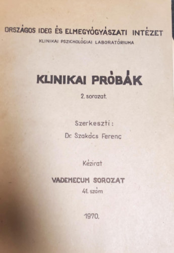 Klinikai prbk - 2. sorozat