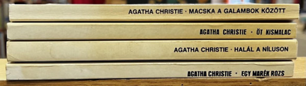 Agatha Christie - 4 db Agatha Christie könyv: Egy marék rozs, Halál a Níluson, Macska a galambok között, Öt kismalac