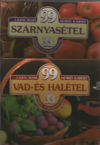 2 db szak�csk�nyv 99 vad- �s hal�tel, 99 sz�rnyas�tel