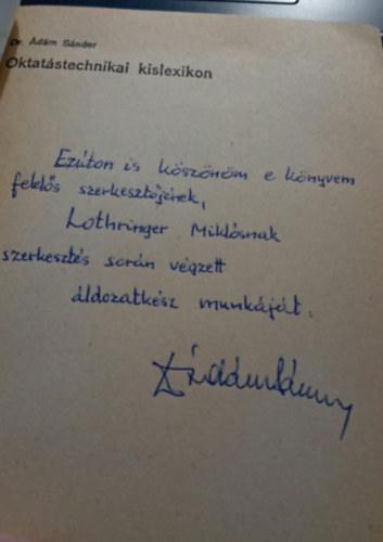 Dr. Ádám Sándor - Oktatástechnikai kislexikon