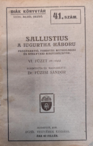 Sallustius: A Iuguratha-hbor VI. fzet