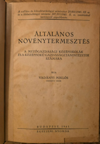 �ltal�nos n�v�nytermeszt�s
