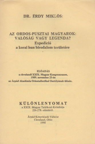 Az ordos-pusztai magyarok:Valsg vagy legenda ?