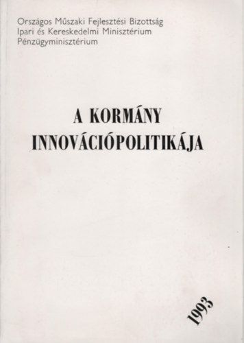 A korm�ny innov�ci�politik�ja  1993