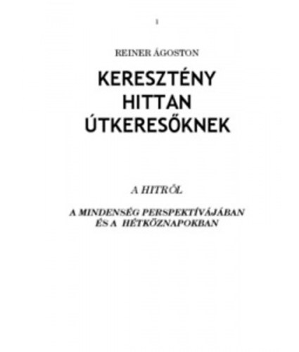 Keresztny hittan tkeresknek