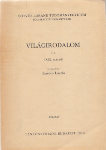 Vilgirodalom III.  - XIX. szzad