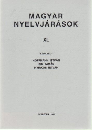 Magyar nyelvjrsok XL