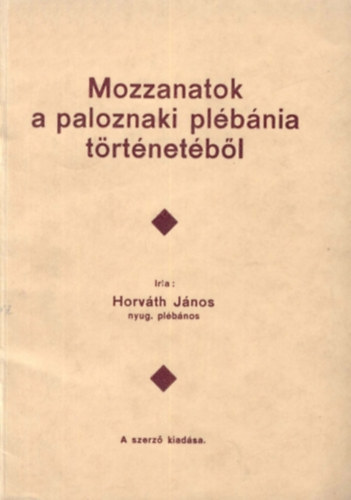 Mozzanatok a paloznaki plbnia trtnetbl