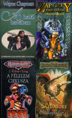 4 db fantasy regny: A hall havban - Gorduin leghosszabb utazsa + Csillagtalan j + A flelem cirkusza + Zap City - A triumvirtus