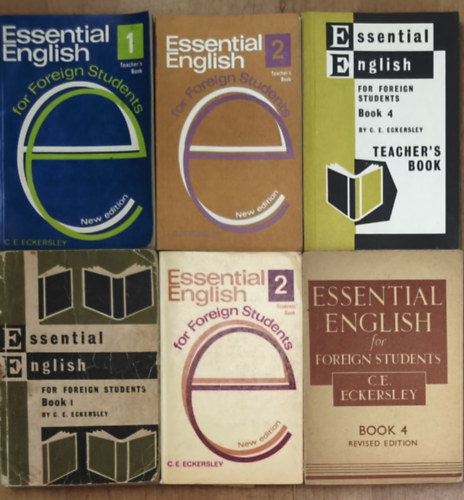 6db angol nyelvk�nyv - Essential English Teacher's Book 1-2., Essential English for Foreign Student's Book 1., 2., 4.,  Essential English for Foreign Student's Book 4 Teacher's Book