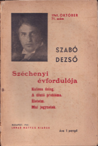 Szab Dezs - Szchenyi vfordulja (Szab Dezs jabb mvei 71.)