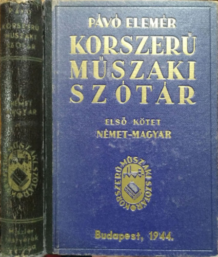 Korszer mszaki sztr I. (nmet-magyar)