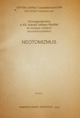 Neotomizmus (Szveggyjtemny)