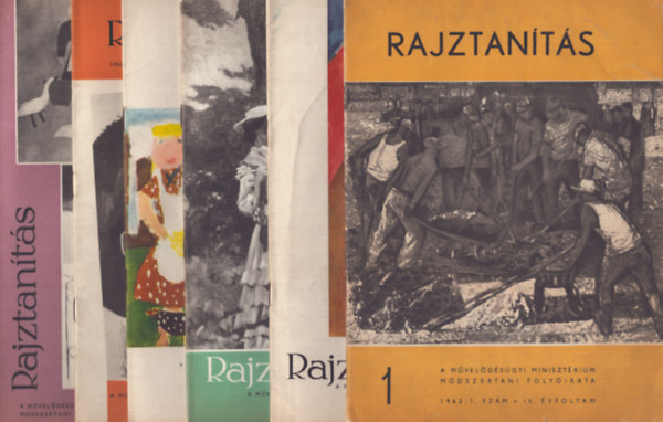 Juhsz Antal  (szerk.) - Rajztants - Az Oktatsi Minisztrium mdszertani folyirata - IV.vf. 1962/1-6.szm teljes vfolyam