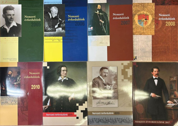 10 db a Nemzeti �vfordul�ink sorozatb�l: 2005, 2006, 2007, 2008, 2010, 2011, 2013, 2014, 2017, 2020