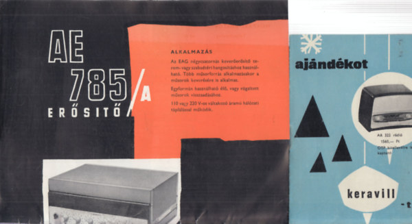 5 db. Reklm az 1960-as vekbl (rdi-, tv- s mszaki cikkek)