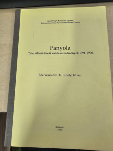 Panyola - Telep�l�st�rt�neti kutat�si eredm�nyek 1991-1996