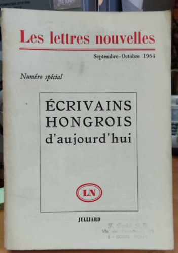 crivains Hongrois d'aujourd'hui - Les lettres nouvelles septembre-octobre 1964