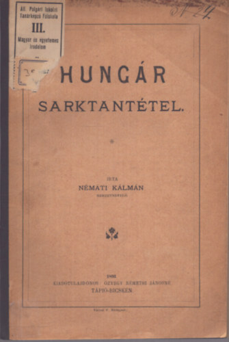 Hungr Sarktanttel (1893)