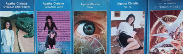 5 db Agatha Christie krimi:  ticlja ismeretlen + No. 16.+ rk + Harmadik lny + Hercules munki