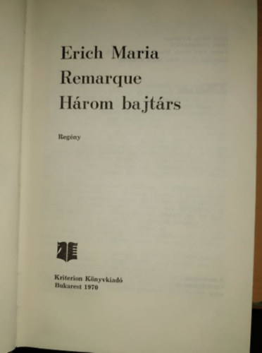 Erich Maria Remarque - Hrom bajtrs
