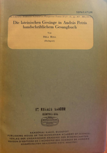 Sanctus Nicolaus Episcopus seu liberalita coronata - A magyarorsz�gi iskoladr�ma p�ld�ja 1688-b�l (K�l�nlenyomat)