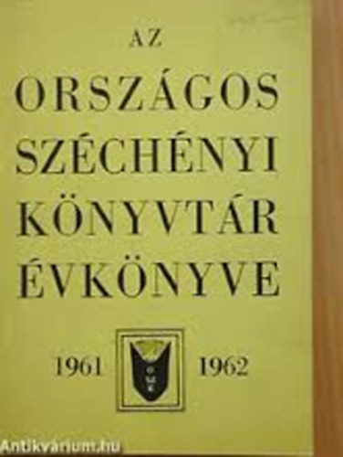 Az Orszgos Szchnyi Knyvtr vknyve 1961-1962