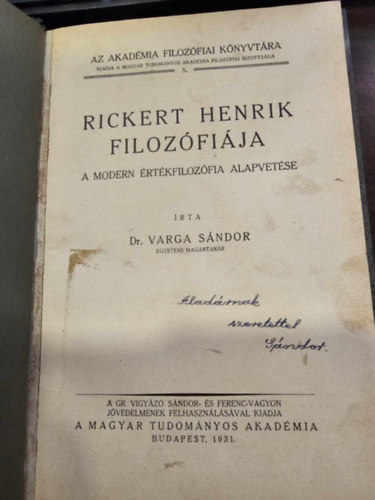 Rickert Henrik filozfija