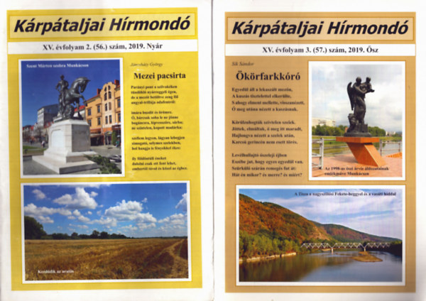 Krptaljai Hrmond XV. vfolyam 2 szm:  (56.) szm 2019. Nyr + 3. (5.) szm 2019. sz