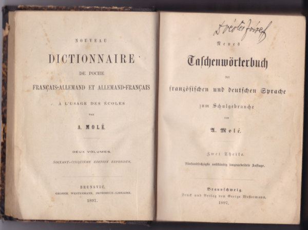 Neues Taschenwrterbuch / Nouveau Dictionnaire (francia-nmet kzisztr)