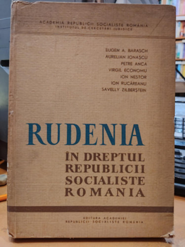 Rudenia in dreptul Republicii Socialiste Romania (Rokonsg a Romn Szocialista Kztrsasg jogban)