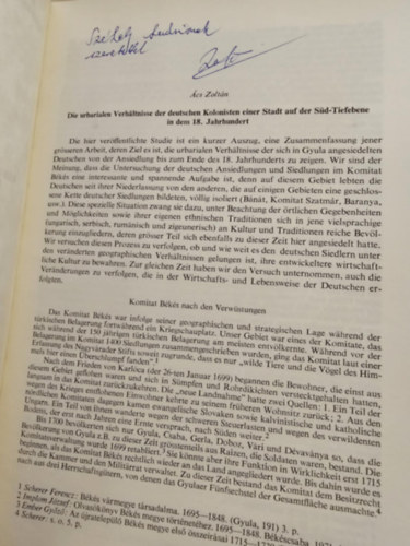 cs Zoltn - Egy dl-alfldi vrosunk nmet telepeseinek urbrilis viszonyai a XVIII. szzadban