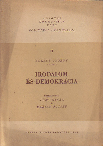 Irodalom s demokrcia