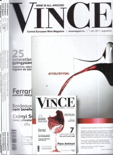 Németh Ágnes (főszerk.) - Vince magazin 2011. augusztus - november (4 db. lapszám)