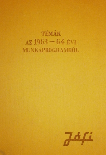 Tmk az 1963-64. vi munkaprogrambl