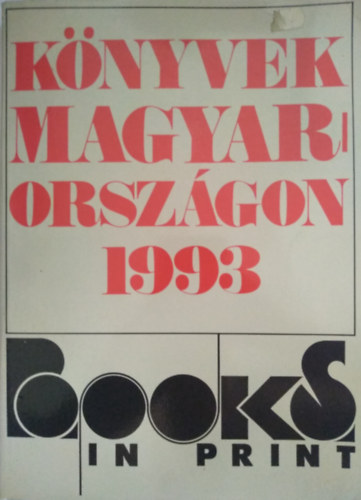 K�nyvek Magyarorsz�gon 1993