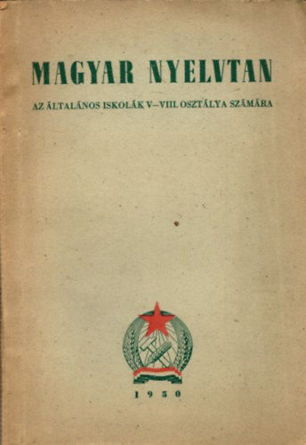 Magyar nyelvtan- Az ltalnos iskolk V-VIII. osztlya szmra