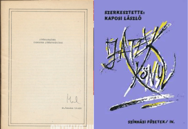 Jtkkatalgus csoportos jtkterpihoz + Jtkknyv (Sznhzi Fzetek/ IV.)