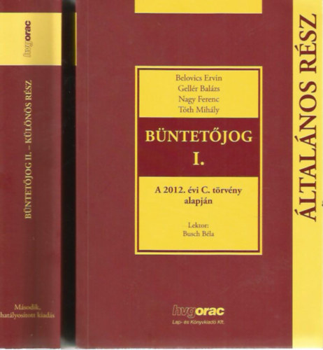 Bntetjog I. - A 2012. vi C. trvny alapjn (ltalnos rsz)