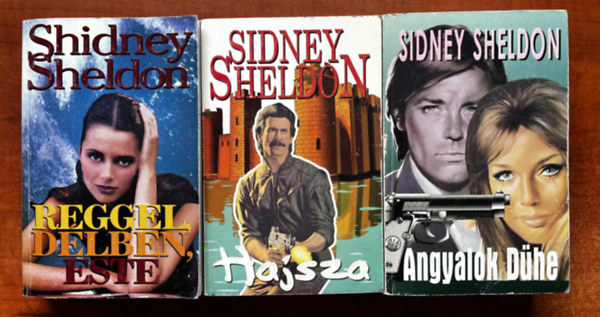 3db Shidney Sheldon knyv:Reggel,dlben,este+Hajsza+Angyalok dhe