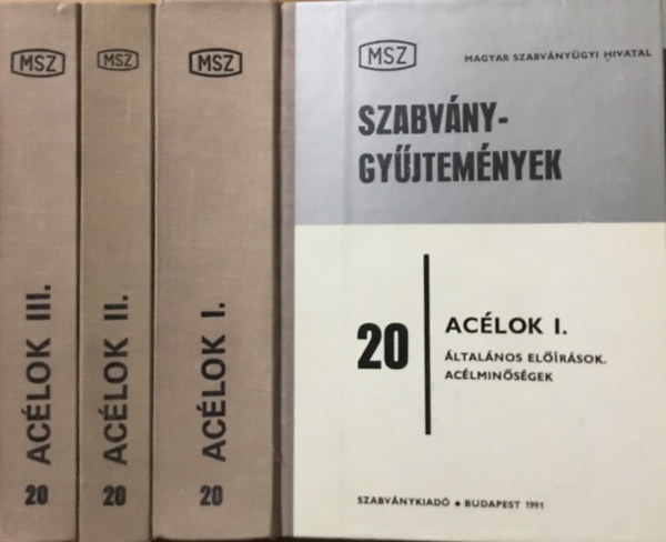 Szabvnygyjtemnyek 20. - Aclok I-III.