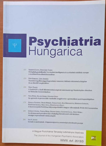 Psychiatria Hungarica XXVIII. �vf. 2013/3