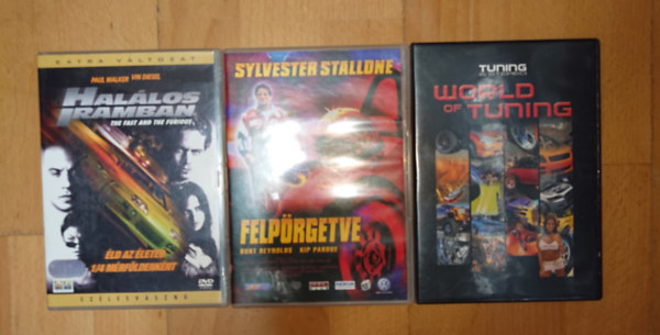 2 film f�szerepben sportaut�kkal: Felp�rgetve, Hal�los iramban + aj�nd�k World of Tuning DVD