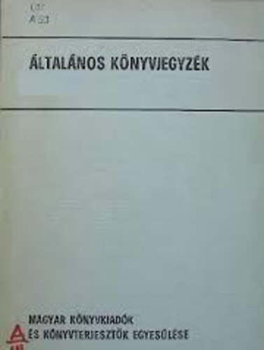 �ltal�nos k�nyvjegyz�k 1982.