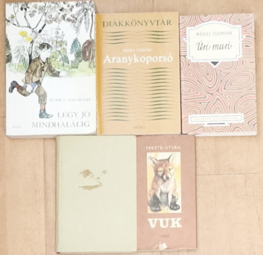 5db k�telez� olvasm�ny - L�gy j� mindhal�lig, Aranykopors�, �ri muri, �bel az orsz�gban, Vuk