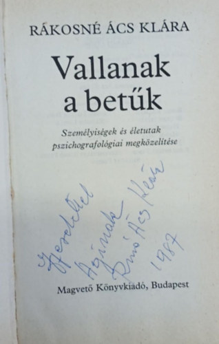 Rkosn cs Klra - Vallanak a betk (dediklt)